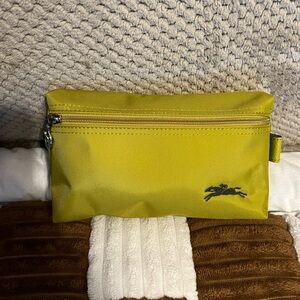 Longchamp Le Pliage Nylon Cosmetic Pouch Chartreuse NWOTS!